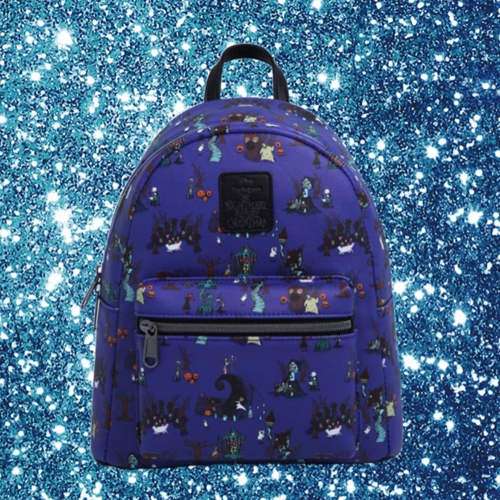 Loungefly Disney Nightmare Before Christmas Halloween Town Icons Mini Backpack